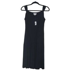 Ann Taylor Loft size 4 sleeveless LBD pull over little black dress NEW